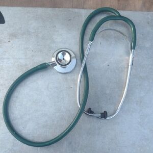 Green and Silver Stethoscope